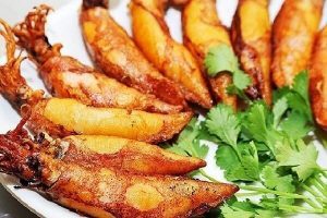 mực chiên nước mắm thơm ngon