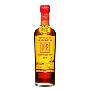 [Chai 500ml] Nước mắm Tĩn cá cơm ruột đỏ 60N độ đạm truyền thống 300 năm sạch không chất bảo quản