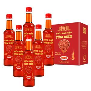 [Thùng 6 chai 525ml] Nước mắm hiệu tôm biển truyền thống Làng Chài Xưa