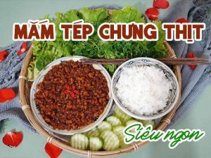mắm tép chưng thịt