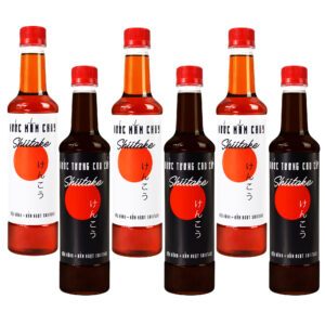 [Combo 6 chai 525ml] 3 chai Nước mắm Shiitake và 3 chai Nước tương Shiitake cao cấp vị thanh dịu