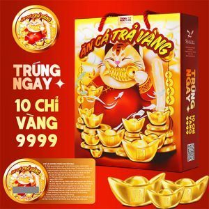 MÈO PHÁT TÀI “ĂN CÁ TRẢ VÀNG”