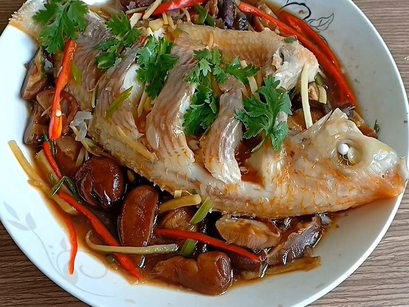 Món ngon từ cá diêu hồng hấp xì dầu