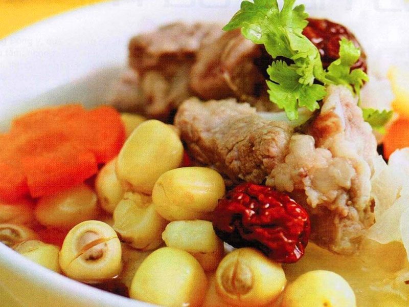 Món ngon ngày mưa - Canh sườn hạt sen