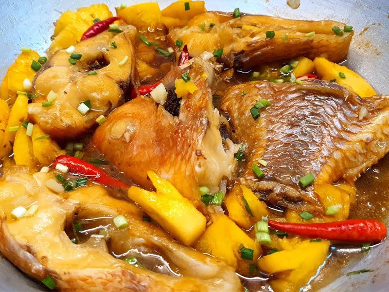 Món ngon từ cá diêu hồng om dưa