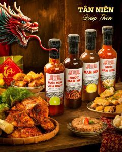 Combo 4 chai nước chấm pha sẵn cao cấp Làng Chài Xưa