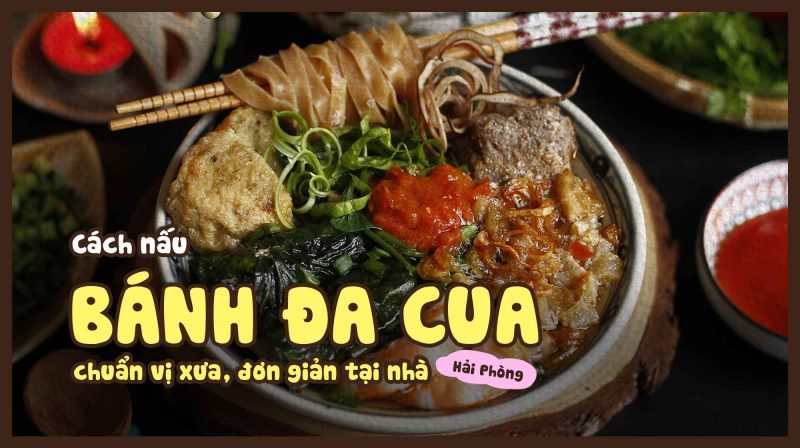 cách nấu bánh đa cua