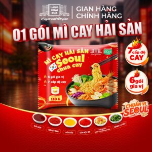 Mì Cay Hải Sản Seoul Chua Cay 7 Cấp Độ 6 Gói Gia Vị Làng Chài Xưa