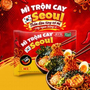 Mì Trộn Cay Seoul thấm đẩm từng sợi mì cay thơm bùng vị Làng Chài Xưa